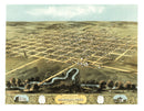 Vintage Map of Marshalltown, Iowa 1868