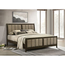 Clement - Upholstered Eastern King Bed - Dark Brown