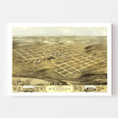 Vintage Map of Montana, Iowa 1868