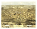 Vintage Map of Montana, Iowa 1868