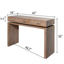 Rustic Wood Console Table With 3 Drawers Entryway Table For Hallway, Foyer, Or Office - Natural / Natural & Light Brown / Natural Wood / Natural Wood Wash / Natural / Rustic by HouseOfZazla