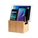 Bamboo Charging Station with Office Organization Combo by MobilevisionUS