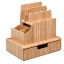 Bamboo Charging Station with Office Organization Combo by MobilevisionUS