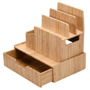 Bamboo Charging Station with Office Organization Combo by MobilevisionUS