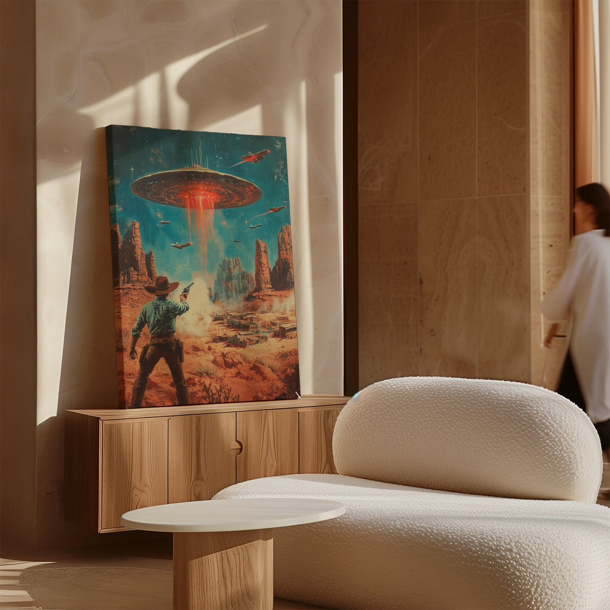 Cowboy vs. UFO – Sci-Fi Western Wall Art, photo 4 of 8
