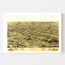 Vintage Map of Newton, Iowa 1868