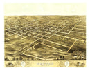 Vintage Map of Newton, Iowa 1868