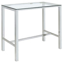 Garbo - 5 Piece Bar Set With Stools - Chrome