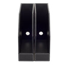 Vegan Leather Vertical File Folder Holder – Set of 2 Desktop Document Organizers by MobilevisionUS