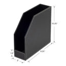 Vegan Leather Vertical File Folder Holder – Set of 2 Desktop Document Organizers by MobilevisionUS
