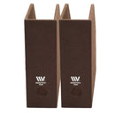 Executive Vertical File Holder Set – 2-Piece Desktop Organizer for Documents & Magazines – Available in Grey Fabric or Brown Faux Leather by MobilevisionUS