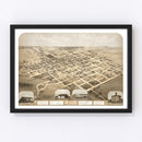 Vintage Map of Pella, Iowa 1869
