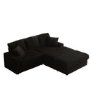 3 Seater Sofa With 2 Ottomans For Living Room by HouseOfZazla