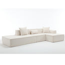 Walker Edison | Minimalist Terry Modular Couch with Right L-shaped Sectional