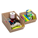 Bamboo Pantry Bins | Stackable 2-Piece Eco-Storage Set by MobilevisionUS