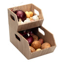 Bamboo Pantry Bins | Stackable 2-Piece Eco-Storage Set by MobilevisionUS