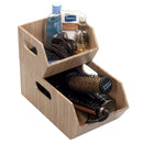 Bamboo Pantry Bins | Stackable 2-Piece Eco-Storage Set by MobilevisionUS