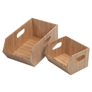 Bamboo Pantry Bins | Stackable 2-Piece Eco-Storage Set by MobilevisionUS