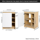 4 Piece Bathroom Vanity Set With Sink, Vanity Combo With Storage Cabinets - Black / Light Oak / White by HouseOfZazla