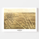 Vintage Map of Brookfield, Missouri 1869
