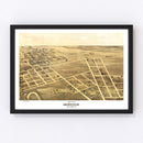 Vintage Map of Brookfield, Missouri 1869