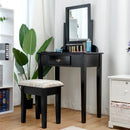 Vanity Dressing Table Stool Set with Large Makeup Mirror by LJGDeals