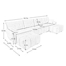 4-Seater Sofa Set with 2 Ottomans