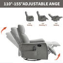 Heat Massage Manual Recliner Chair with Rocker and Swivel