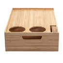 Bamboo Wine & Cheese Serving Station – All-in-One Charcuterie Board with Knife Set, 2 Serving Boards, and Storage Drawer by MobilevisionUS