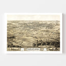 Vintage Map of Chillicothe, Missouri 1869