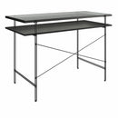 Vance - Computer Desk With Fluted Glass Desktop - Black by HouseOfZazla