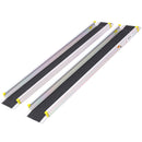 Premium Adjustable Telescoping Wheelchair Track Ramps Aluminium - Silver by HouseOfZazla
