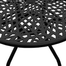 Modern Outdoor Mesh 48-in Aluminum Round Patio Dining Table