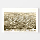 Vintage Map of Columbia, Missouri 1869