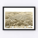 Vintage Map of Columbia, Missouri 1869