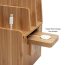 Bamboo Charging Station & Apple Watch Adapter with MFI Cable by MobilevisionUS