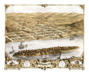 Vintage Map of Hermann, Missouri 1869