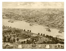 Vintage Map of Jefferson City, Missouri 1869