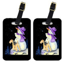 Snowman with Lakeland Terrier Luggage Tag