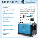 192 Pint Crawl Space Dehumidifier with 3 Modes and 24H Timer