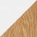 Roman - Industrial L Shaped Desk - White / Natural