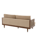 Emir 72" Square Arm 3-Seater Velvet Sofa