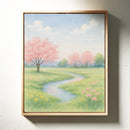 Spring Stream and Blossom Path