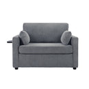 Sleeper Sofa With Foldable Mattress, USB Ports, Side Table & Storage Pocket
