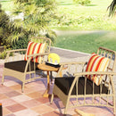 Patio Furniture Set: Patio Dining Set+Teak Wood Side Table+3 Pieces Patio Rattan Bistro Set by LJGDeals