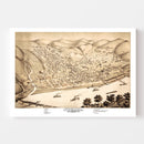 Vintage Map of Louisiana, Missouri 1876