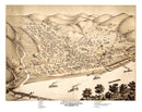 Vintage Map of Louisiana, Missouri 1876