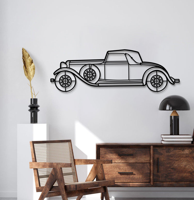 1932 KB LeBaron Convertible Roadster Metal Car Wall Art - MT0016