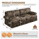 Luxuriously Comfortable Cloud Couch Sofa With Elegant Rolled Arms & Pleated Skirt Design