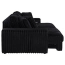 Clifford - Upholstered Dual Power Chaise Sofa - Black by HouseOfZazla